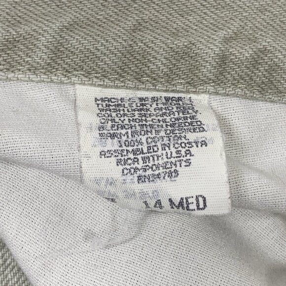 VTG 90s Lee Riders High Rise Mom Jean Shorts Olive Green Women’s 14 - Picture 6 of 6